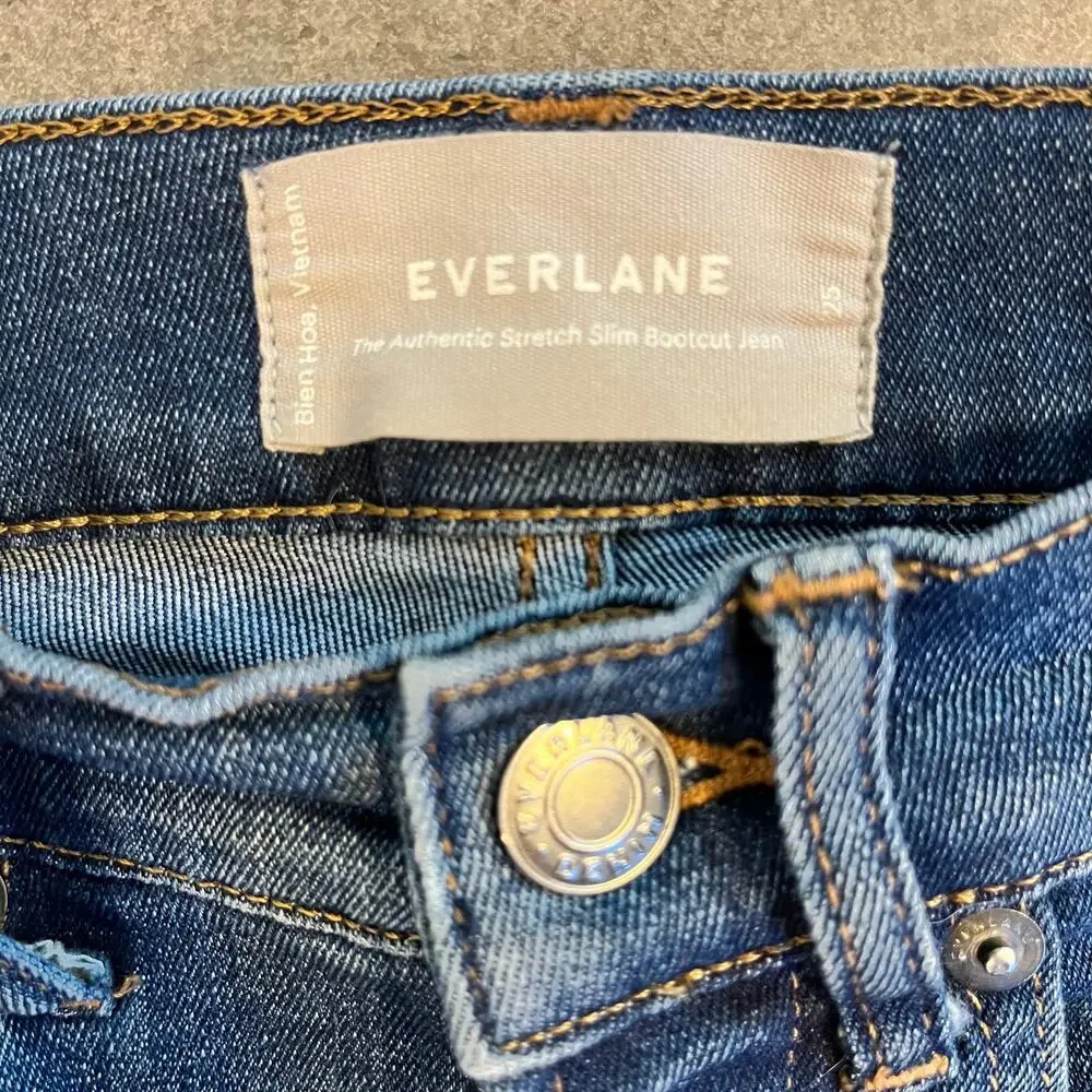 EVERLANE Stretch slim boot cut denim jeans womens size 25 pants western casual